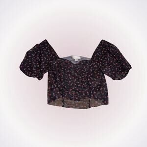 Topshop Layered Sweetheart Neckline Crop Top | Sz 6